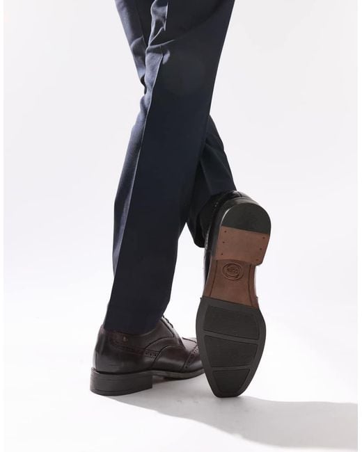 Base London Blue Steeple Brogue Shoe for men