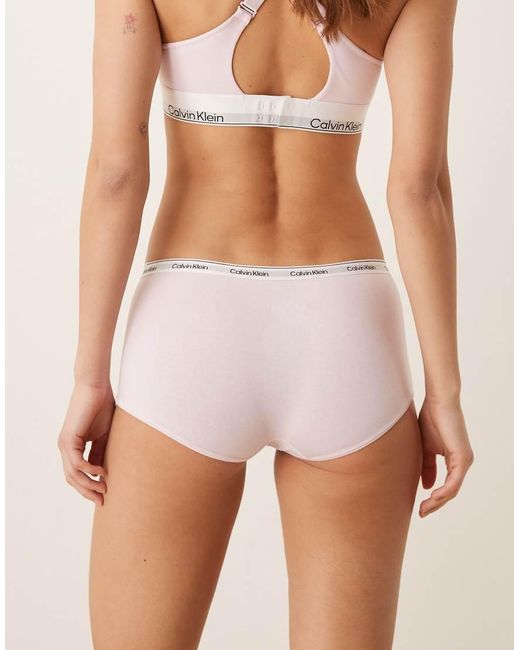 Calvin Klein Pink Icon Logo Boy Shorts