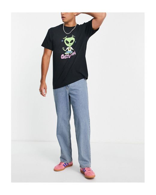 collusion x014 dad jeans in washed black