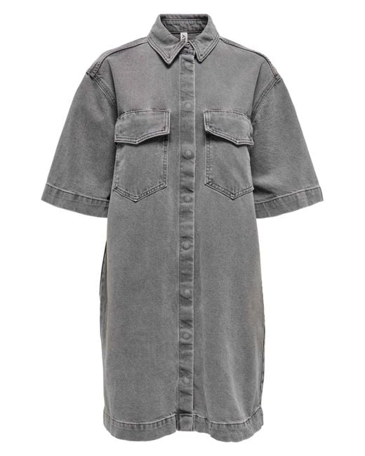 Robe en jean - moyen ONLY en coloris Gray