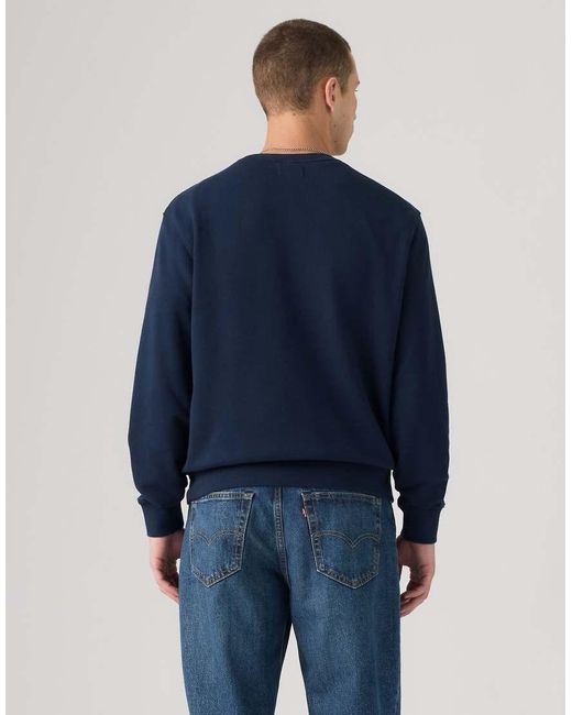 Levi's Blue Original Housemark Crewneck Sweatshirt for men