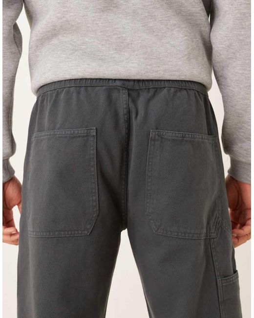 ASOS Natural Straight Pull On Jean With Carpenter Styling for men