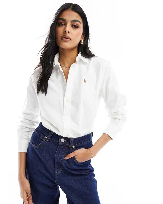 Polo Ralph Lauren White Long Sleeve Oxford Shirt