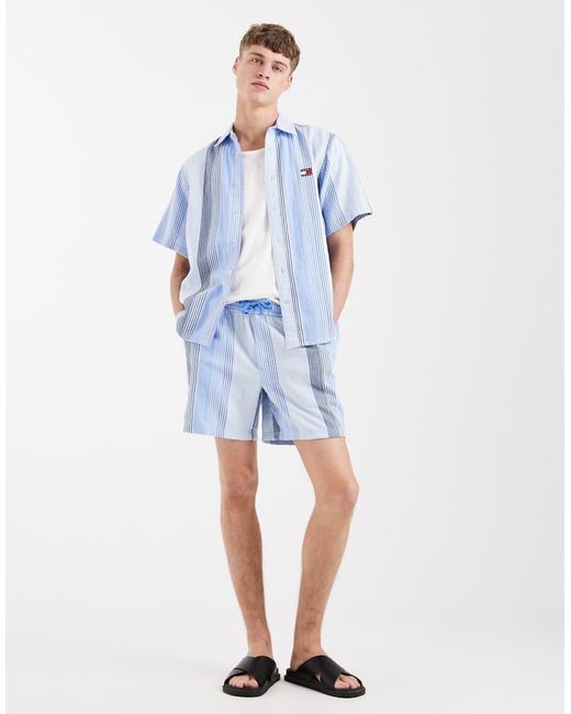 Tommy Hilfiger Blue Relaxed Short Sleeve Shirt Co-Ord for men