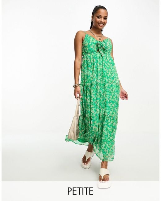 Vero Moda Tie Front Cami Maxi Dress | Lyst Australia