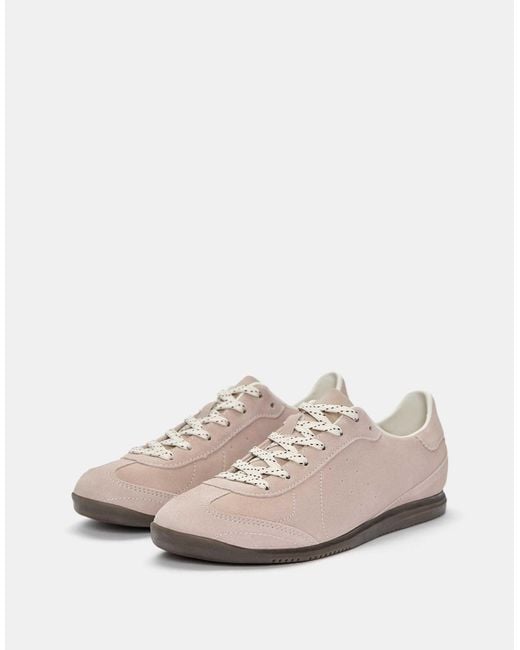 Pull&Bear White – split – sneaker aus wildleder