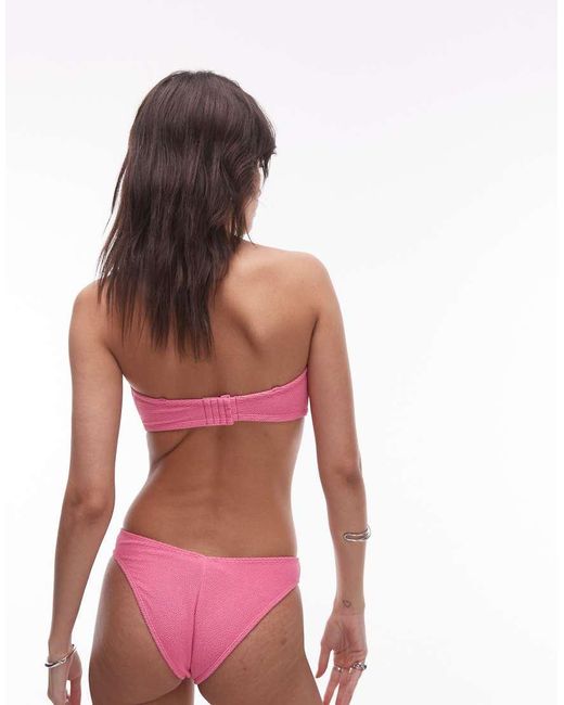 & Other Stories Brown Twist Front Bandeau Bikini Top With Removable Padding And Detachable Straps