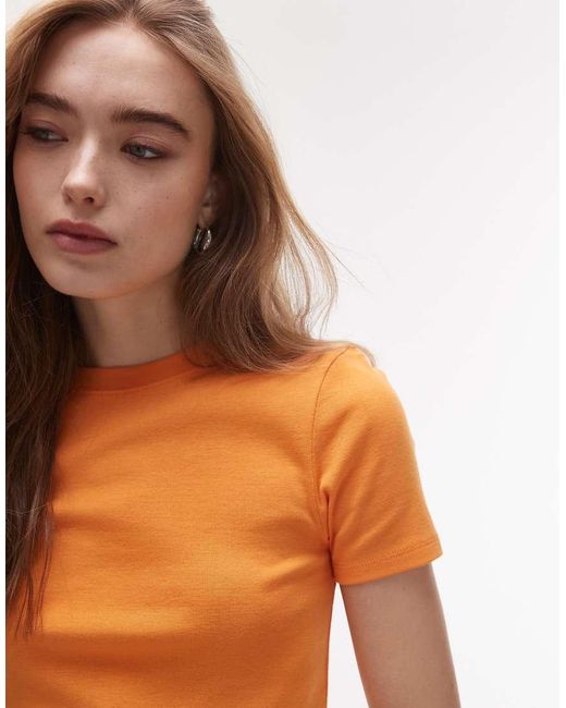 TOPSHOP Black Shrunken Everyday Tee