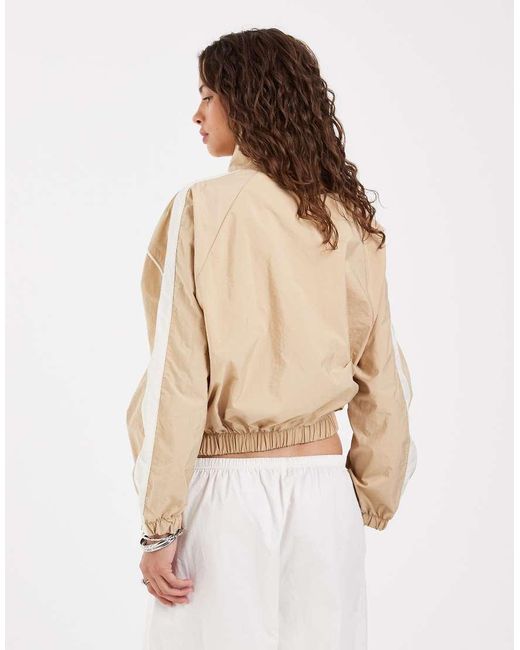 ASOS Natural Funnel Neck Windbreaker Jacket