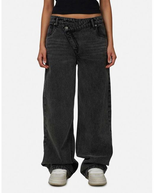 Good For Nothing Black Baggy Vintage Wash Denim Jeans
