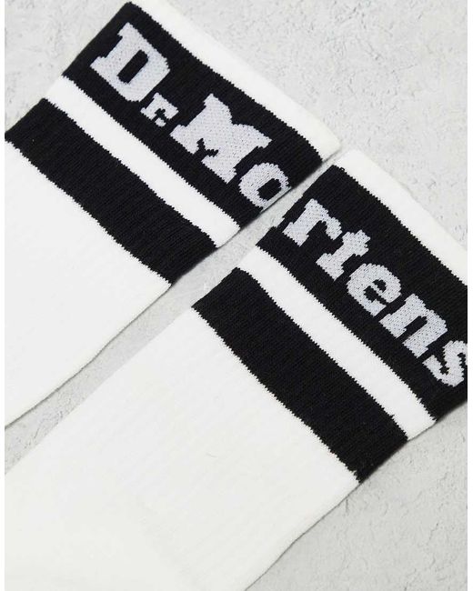 Dr. Martens White Unisex Athletic Logo Socks