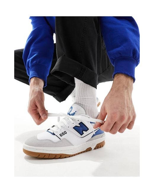 New Balance Blue – 550 – sneaker mit zehenpartie aus wildleder