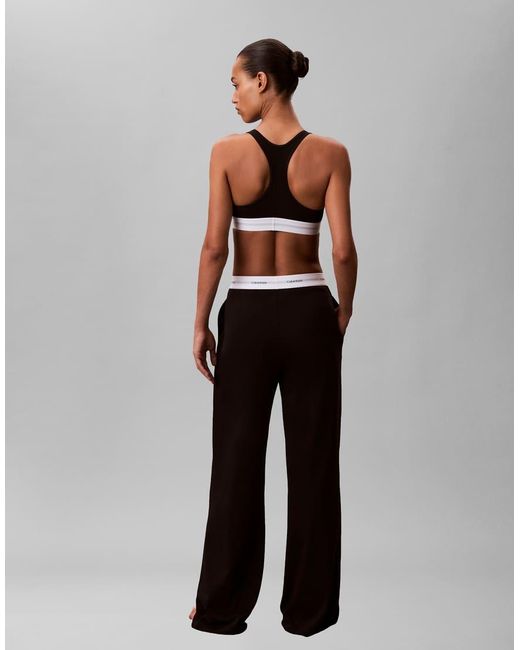 Calvin Klein White Jersey Trousers With Waistband