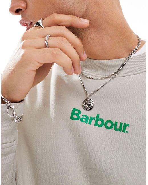 Barbour Gray X Asos Avalon Unisex Oversized Sweatshirt
