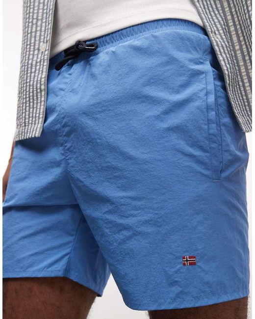 Napapijri Blue Haldane Shorts for men