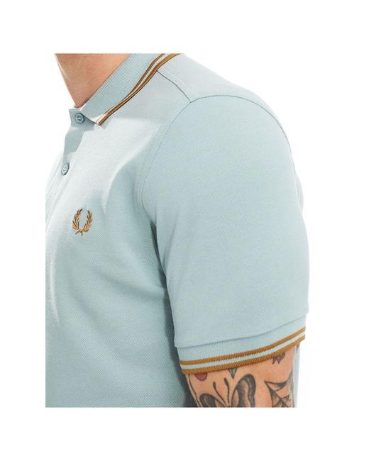Fred Perry Blue Twin Tipped Polo Shirt for men
