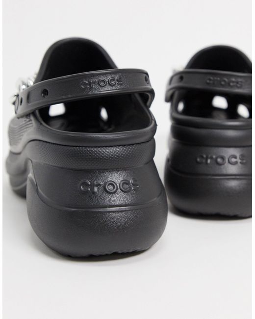 Crocs Bae Platform Shoes With Chain Detail in Black for Men Lyst
