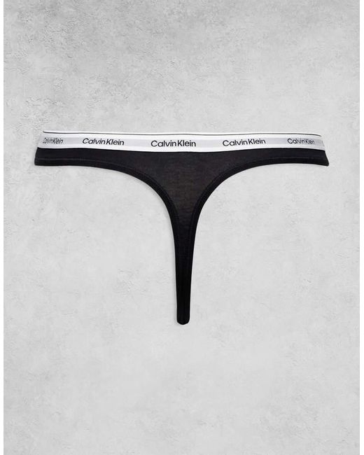 Calvin Klein Gray Modern Logo 3 Pack Thong
