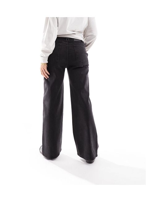 Cotton On Black Cotton on maternity – elastische jeans aus em denim mit weitem bein, umstandsmode
