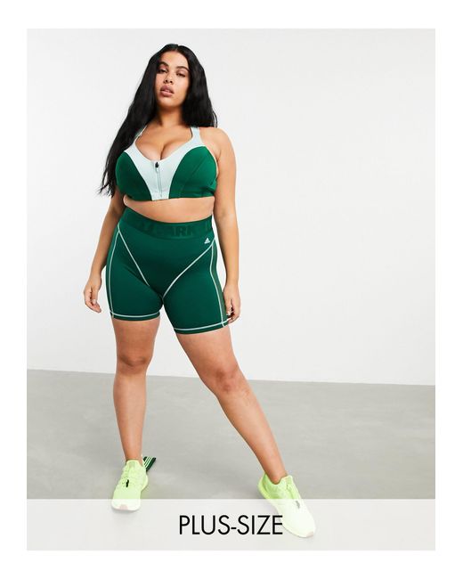 Adidas x Plus - Short legging avec empiècements en tulle - foncé Ivy Park en coloris Green