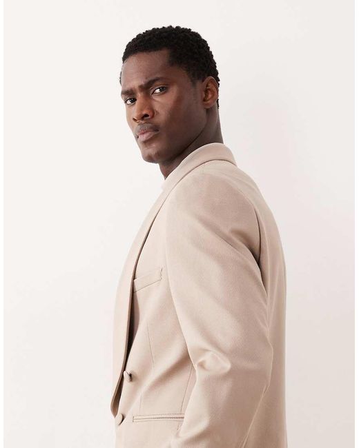 ASOS Natural Regular Tuxedo Jacket for men