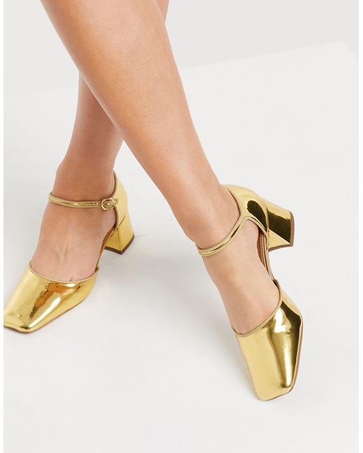 Zapatos dorados ASOS | Lyst