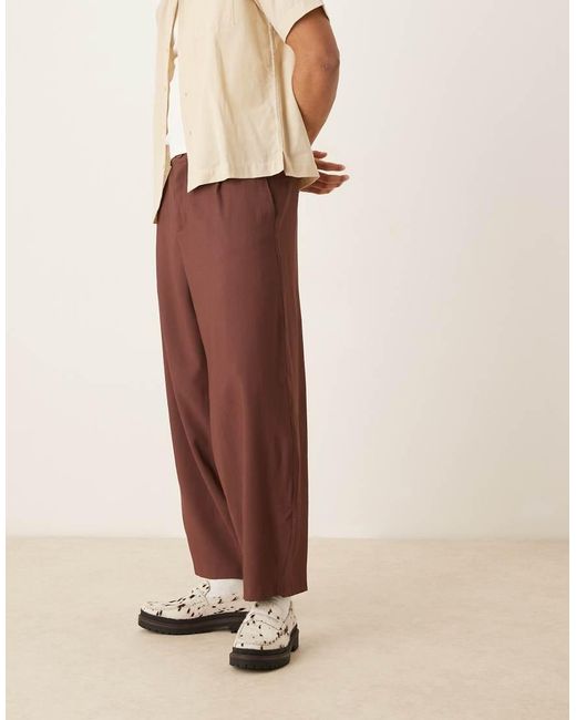 Pantaloni Eleganti Super Affusolati Marroni di ASOS in Natural da Uomo