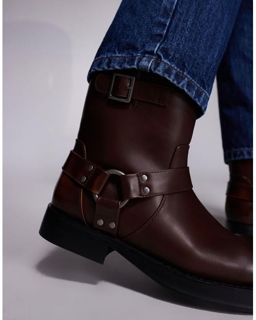 ASOS Brown Pull On Chelsea Boot for men