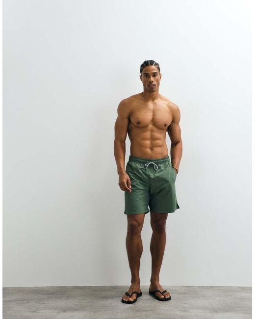 Mango Green Boxer Swim Shorts for men