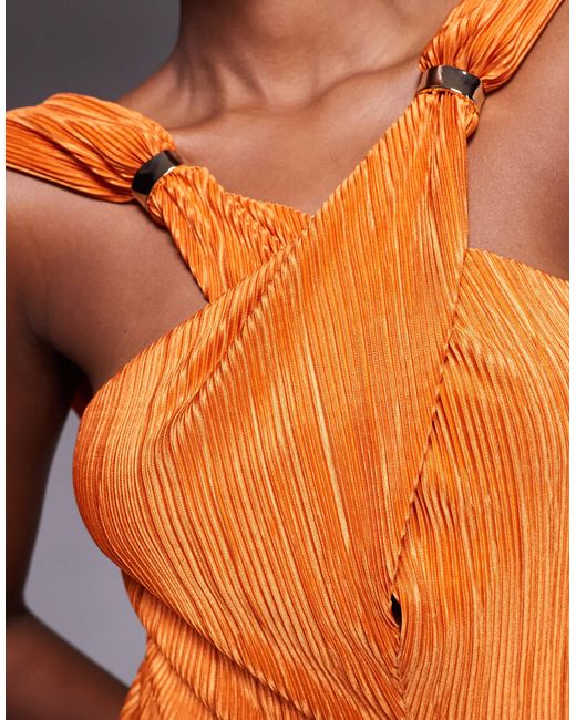 asos orange backless dress ASOS Disc Sequin Strappy Maxi Dress With Open Back Detail in Orange