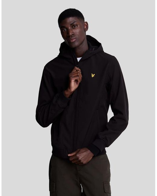 Lyle & Scott Blue Fleeceback Softshell Jacket for men