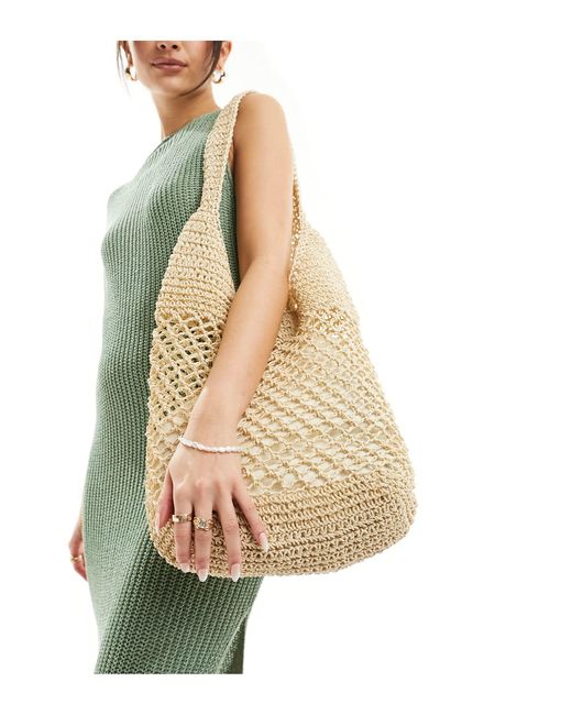 South Beach White Crochet Tote Bag