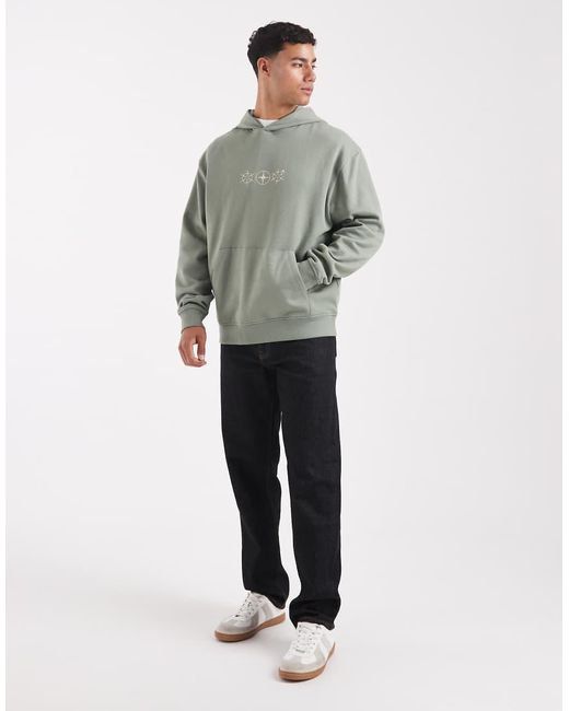 ASOS Gray Hoodie With Celestial Print for men