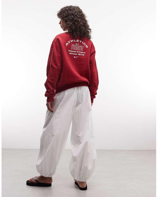 Nike Red Studio Fleece Mid-Weight Athletic Dept Sweat