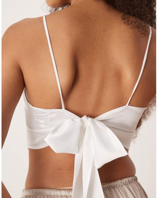 NARRATED White Tie Back Cami Top