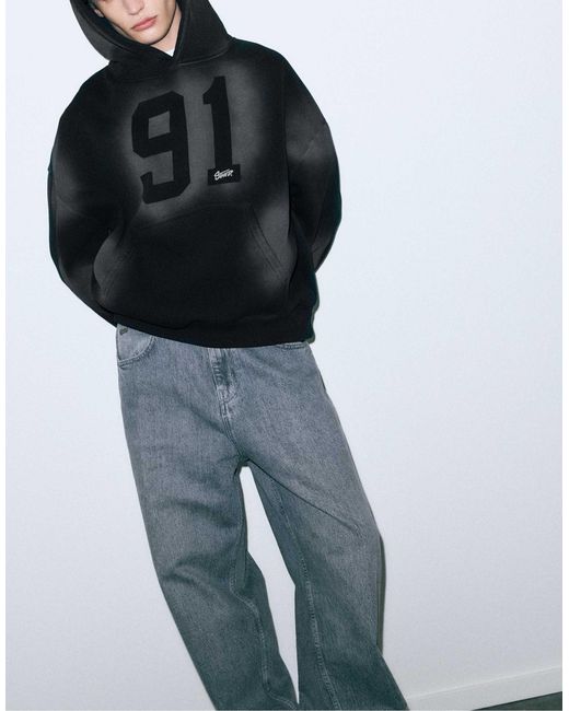 Stwd 91 - sweat à capuche Pull&Bear pour homme en coloris Black