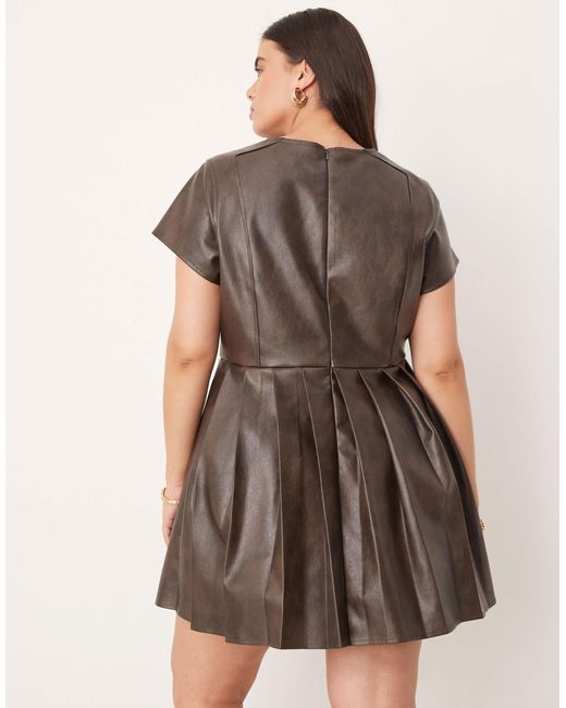 ASOS Brown Asos design curve – minikleid