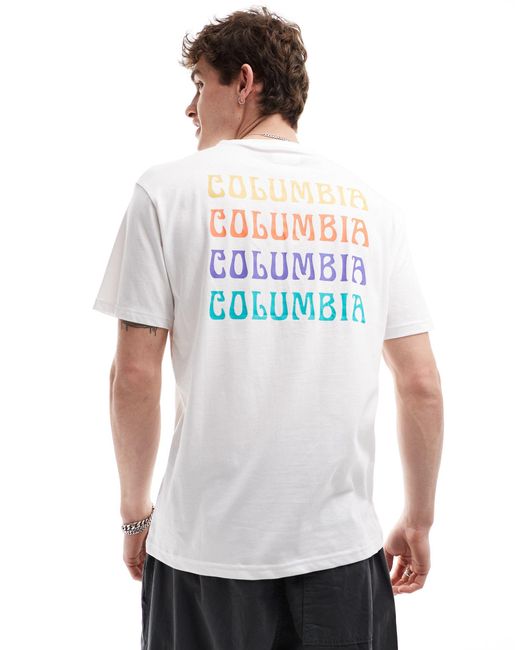 Columbia White Unionville Back Print T-shirt for men