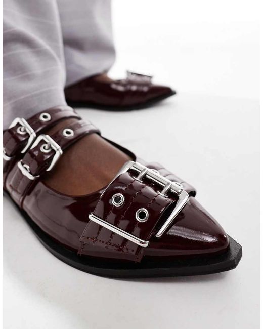 OFF THE HOOK Brown 'Alderbrook' Block Heel Leather Comfort Flat Sandals