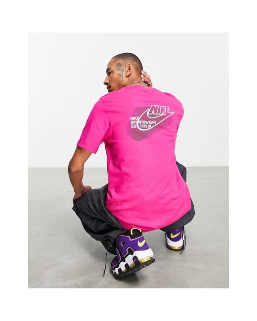 T-shirt avec double logo - sport Nike pour homme en coloris Rose