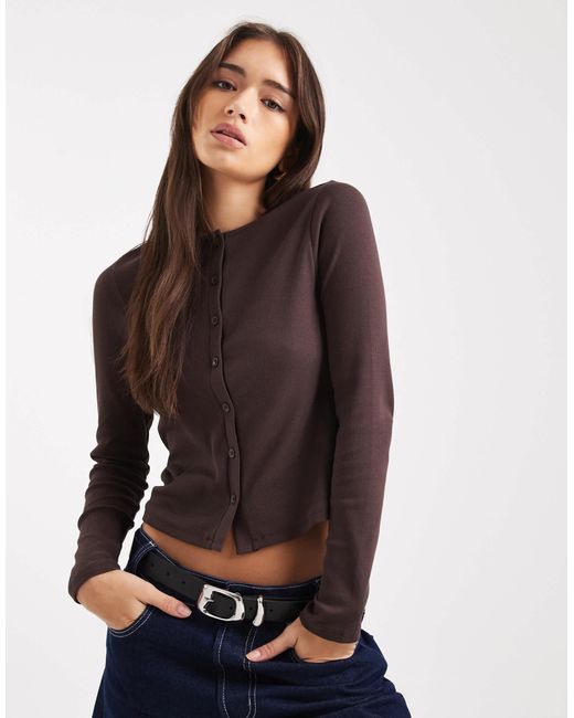 New Look Brown – strickjacke