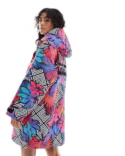 OOSC Red Big Poppa With Sherpa Changing Robe