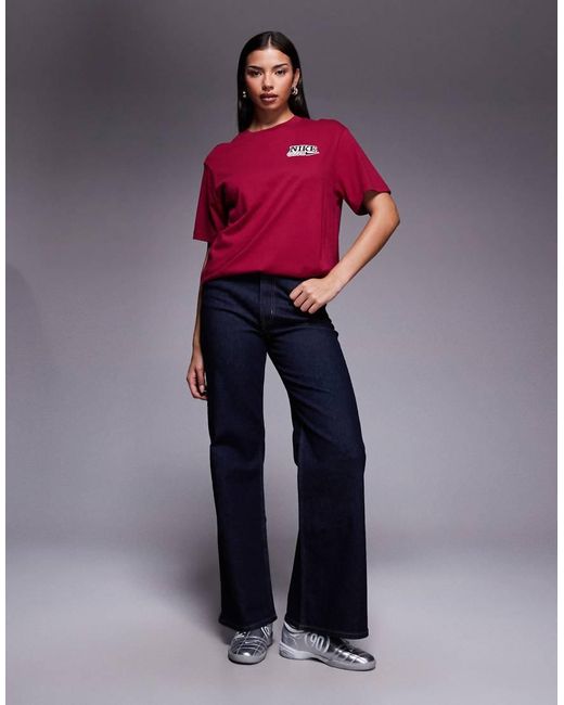 Nike Red Oversized T-shirt With Back Graphic