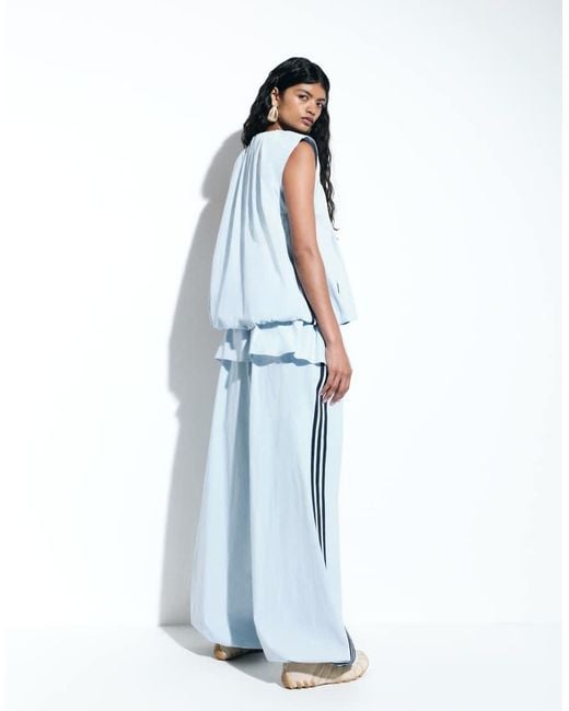 adidas Originals x ASOS Blue Balloon Pants With Skirt Overlay