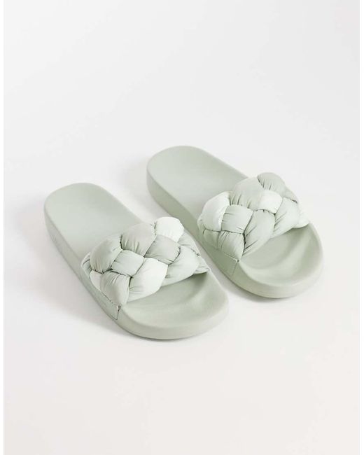 Tommy Hilfiger Gray Braided Slides