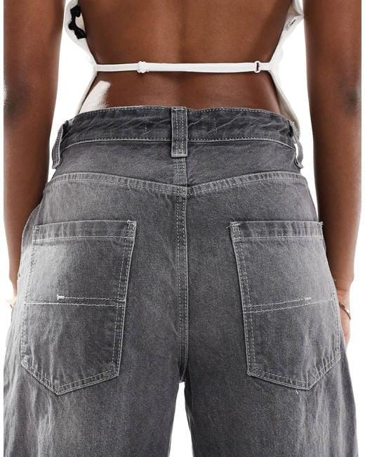 Bershka Gray baggy Skater Jeans
