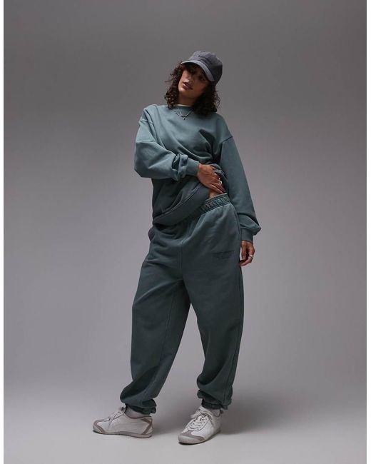 TOPSHOP Gray Community Co-ord Graphic Cuffed jogger