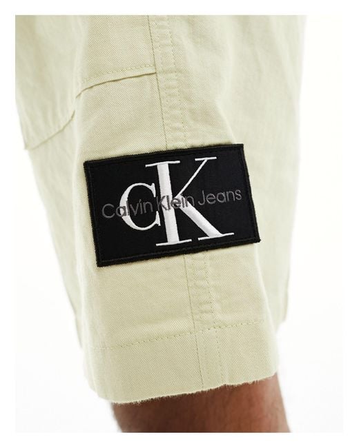 Calvin Klein White Linen Shorts for men