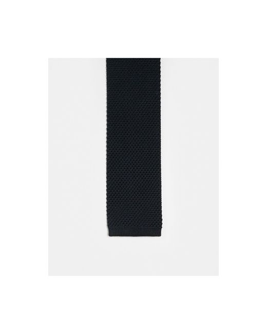 Twisted Tailor Black Knitted Tie for men