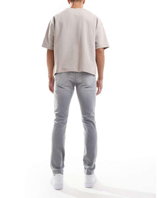 Only & Sons Gray Loom Slim Fit Jeans for men